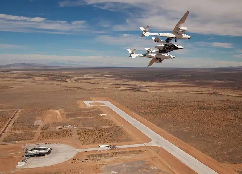 Aerial view of the Spaceport